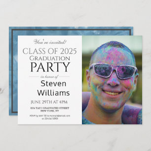 FUN MODERN MALE 2025 GRADUATION PARTY INVITATION