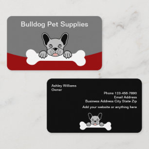Fun Modern Pet Supplies And Care Business Cards