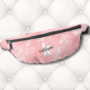 Fun Modern Pink Initial Monogram Bum Bags