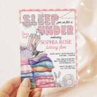 Fun Modern Pink Sleep Under Birthday Party