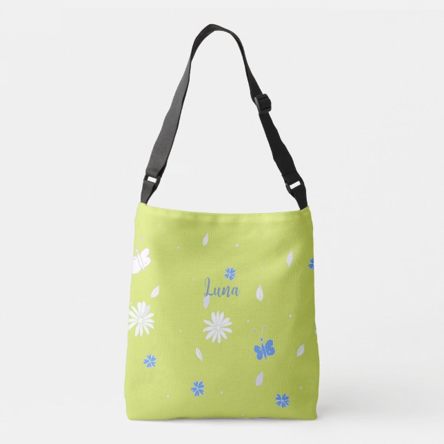 Fun Modern Pretty Lime Spring 6 Crossbody Bag (Back)