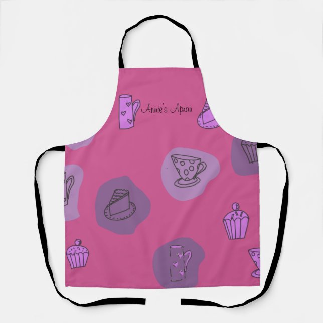 Fun Modern Quirky Tea 1 Apron (Front)