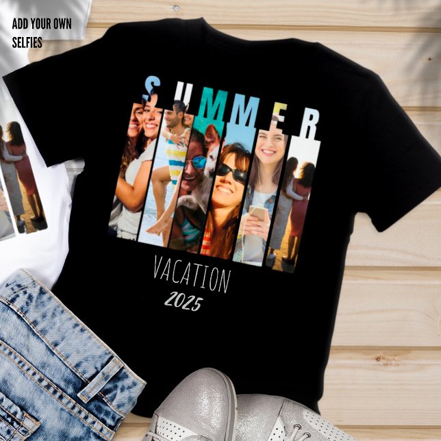 Fun Modern Selfie Collage 12 Photo Custom Memento T-Shirt (Creator Uploaded)
