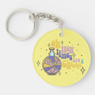 Fun modern time Changing Key Ring