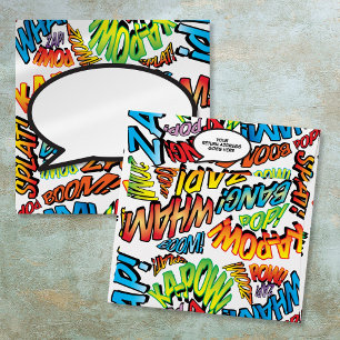 Fun Modern Typographic Comic Book Speech Bubble Envelope