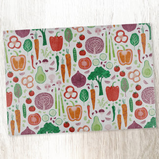 Fun Modern Vegetable Pattern Cutting Board