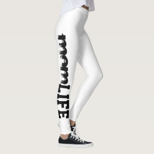 fun MOM LIFE typography Leggings