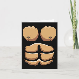Fun Monkey Gorilla Chest Costume Halloween  Card