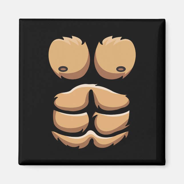 Fun Monkey Gorilla Chest Costume Halloween  Magnet (Front)