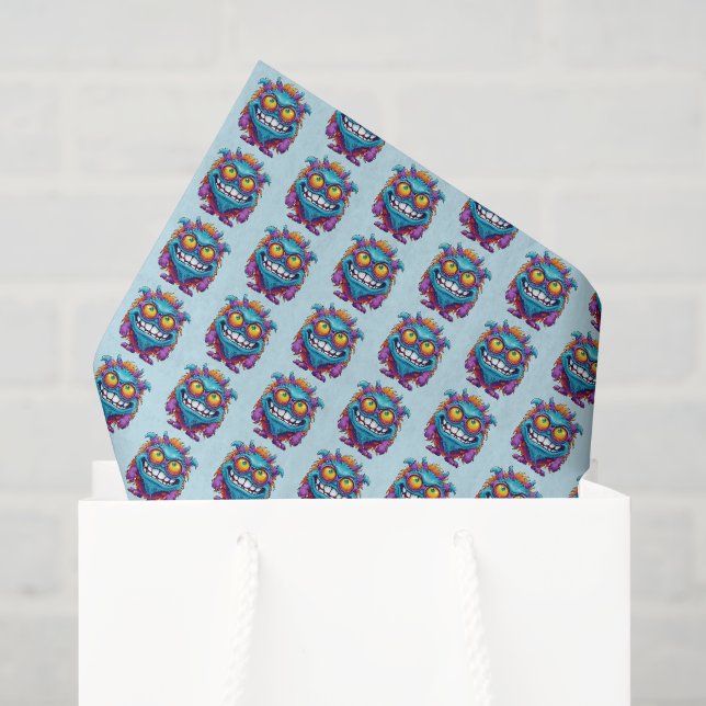 Fun Monster tiled party unisex Tissue Paper (Gift Bag)