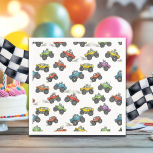 Fun Monster Trucks Birthday Party Napkin