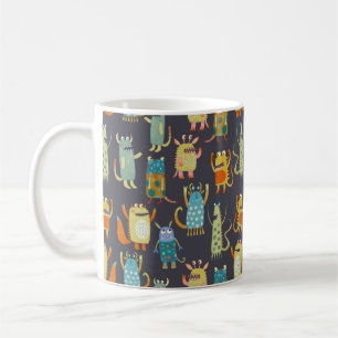 Fun Monsters Pattern Coffee Mug