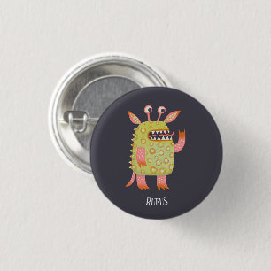 Fun Monsters Personalised 3 Cm Round Badge