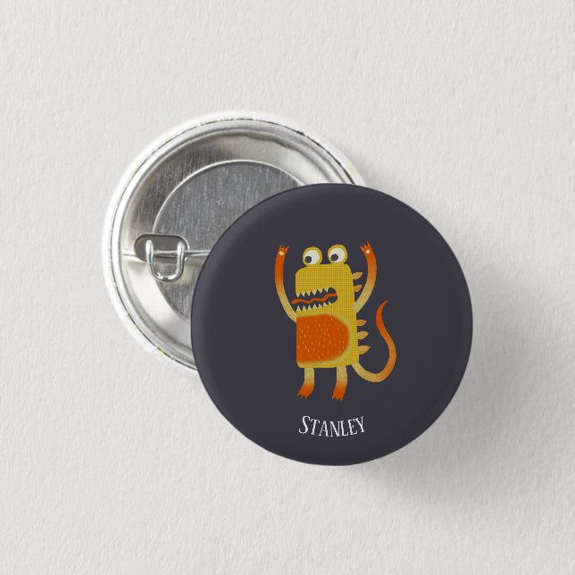 Fun Monsters Personalised 3 Cm Round Badge (Front & Back)