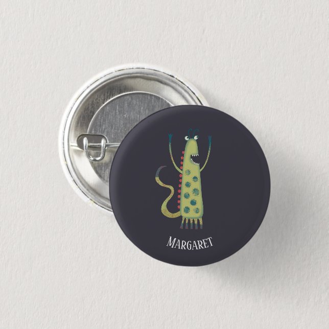 Fun Monsters Personalised 3 Cm Round Badge (Front & Back)