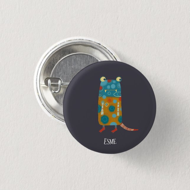 Fun Monsters Personalised 3 Cm Round Badge (Front & Back)