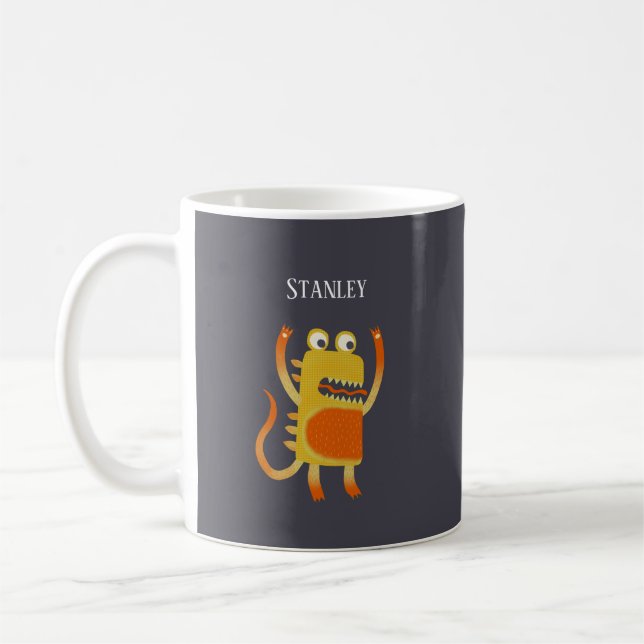 Fun Monsters Personalised Coffee Mug (Left)
