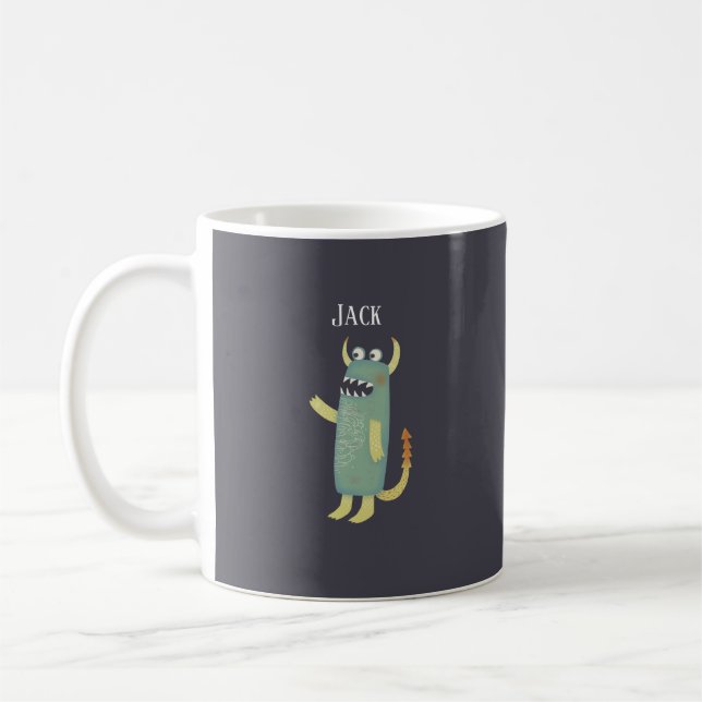 Fun Monsters Personalised Coffee Mug (Left)
