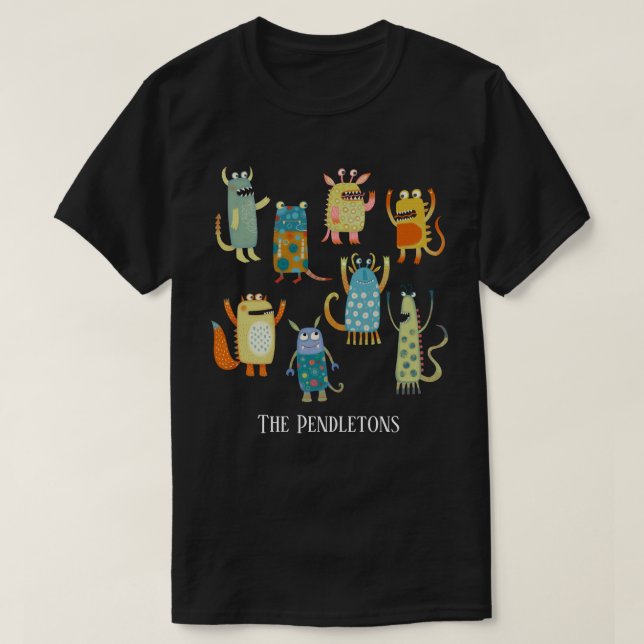 Fun Monsters Personalised T-Shirt (Design Front)