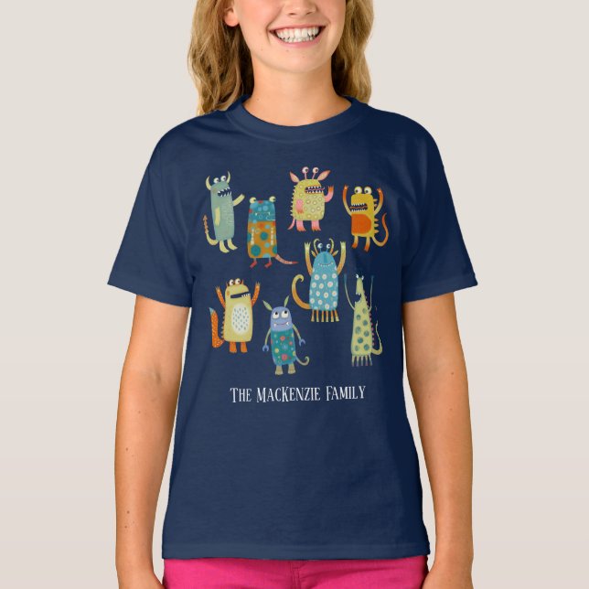 Fun Monsters Personalised T-Shirt (Front)