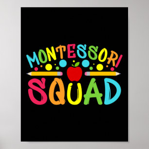 Fun Montessori Squad Montessori Teacher Back To Sc Poster