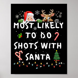 Fun Most Likely To Funny Story Christmas Pyjamas F Poster