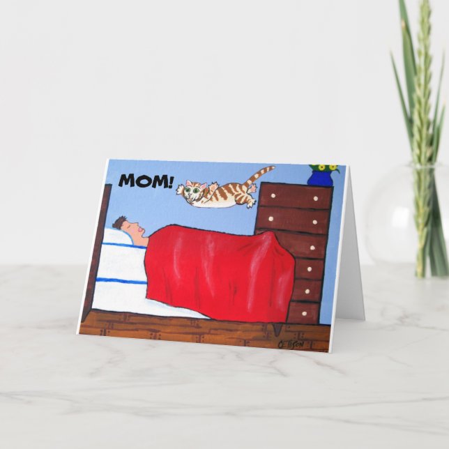 Fun Mothers Day Cat Card (Front)