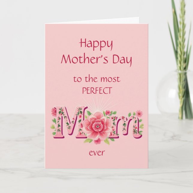 Fun Mother's Day Flowers for the Perfect Mum Card (Front)