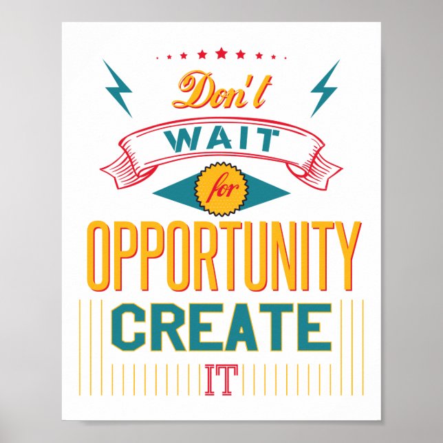 Fun Motivational Inspirational Saying Wall Poster (Front)