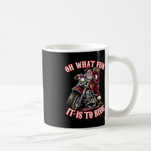 Fun Motorcycle Biker Grandpa Santa Rider Christmas Coffee Mug