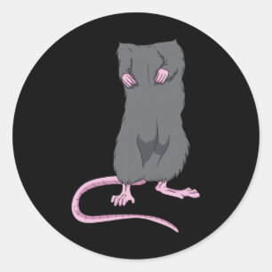 Fun Mouse Headless Halloween Rat Body Easy Costume Classic Round Sticker
