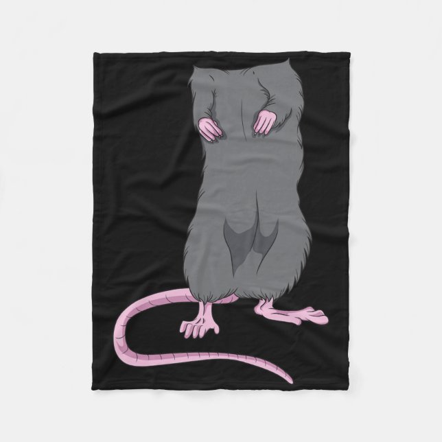 Fun Mouse Headless Halloween Rat Body Easy Costume Fleece Blanket (Front)