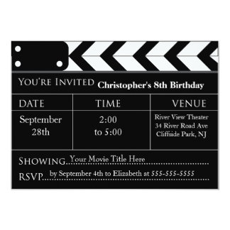 movie theme invitation