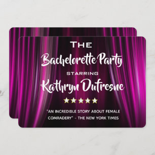 Fun Movie Parody Bachelorette Party Invitation