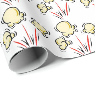 Fun Movie popcorn pattern wrapping paper
