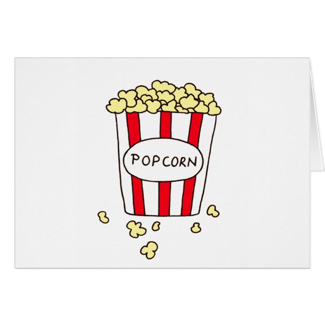 Fun Movie Theater Popcorn in Red White Bucket (Front Horizontal)