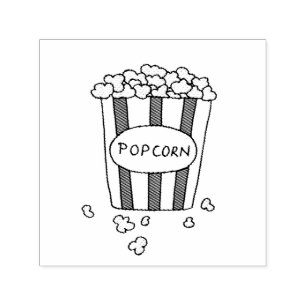 Fun Movie Theatre Popcorn Crafty Projects Self-inking Stamp