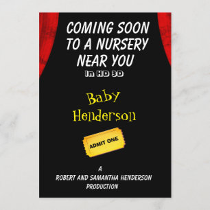 Fun Movie Theme Baby Announcement -