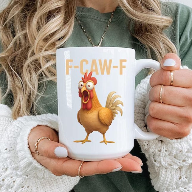 Fun Mug Funny F-Caw-ny Chicken Coffee Mugs         (Fun Mug Funny F-Caw-ny Chicken Coffee Mugs)