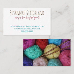 Fun Multicolor Yarn for Crochet or Knit Business Card