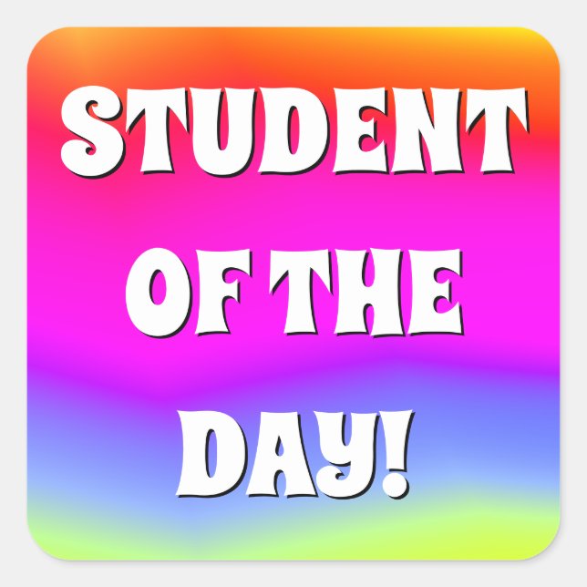 Fun Multicolored Rainbow-Like Pattern Sticker (Front)