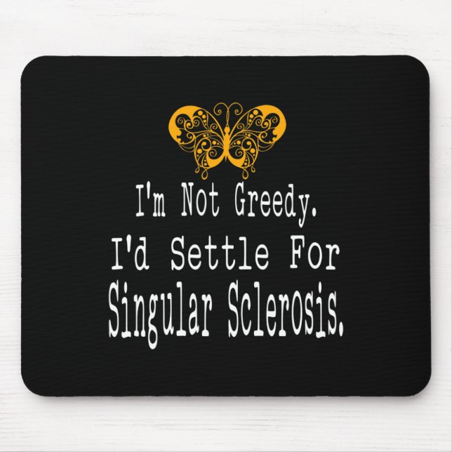 Fun Multiple Sclerosis Awareness Butterfly Support Mouse Mat (Front)