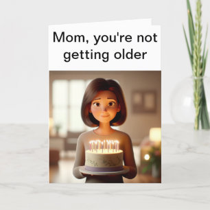 Fun Mum Birthday Card: Ageless and Closer to Retir Holiday Card