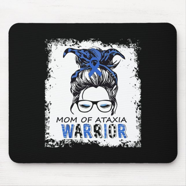 Fun Mum Of Ataxia Warrior  Mouse Mat (Front)