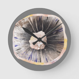 Fun Mushroom Round Clock