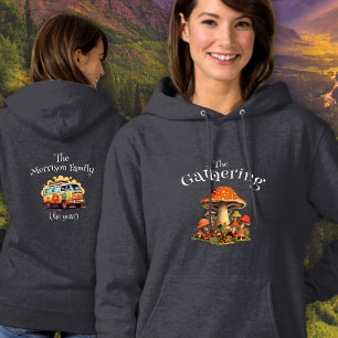Fun Mushrooms Personalizable Retro Family Reunion  Hoodie