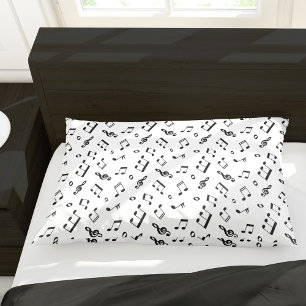 Fun Music Notes Pattern Pillowcase