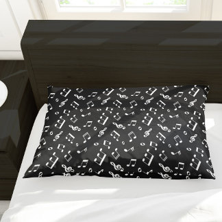 Fun Music Notes Pattern Pillowcase