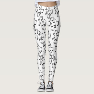 Fun Musical Notes Pattern  Leggings