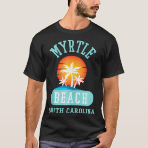 Fun Myrtle Beach Novelty Palm Tree Graphic Art T-Shirt